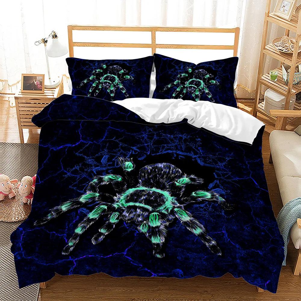 Animal Brown Duvet Cover Bedding 3D Print Quilt Covers Tiger/Wolf/Hedgehog/Horse /owl/Spider Home Textile Comforter Cover Set