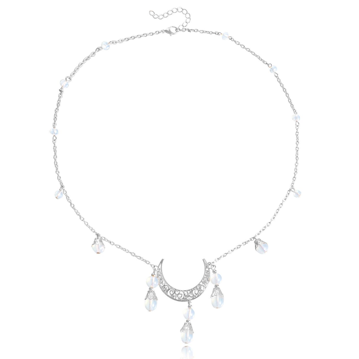 

Accessories New Headgear European and American Headchain, Moon Accessories Crystal Pendant Personalized Fashion New срібний