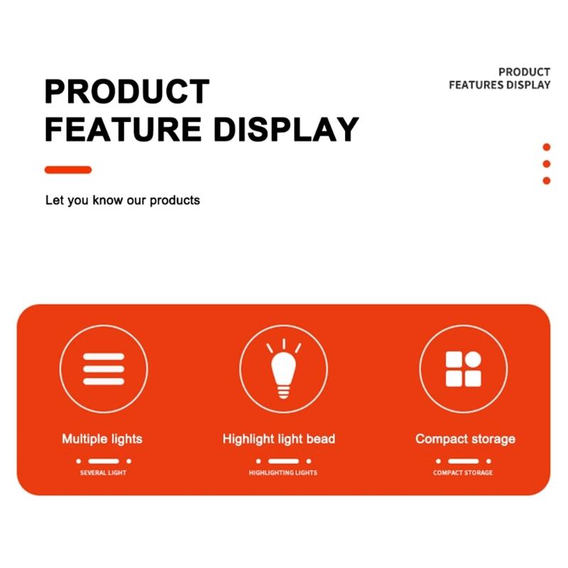 LED Magnetic Working Light Rechargeable USB COB Inspection Lamp Hanging-Hook Job Site Lighting for Car Repairing Camping