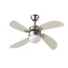 FARELEK - BERMUDES Ø 107 Cm - Reversible Ceiling Fan, 4 Light Oak Blades + Lighting 1 Globe 60W E27 - 112423