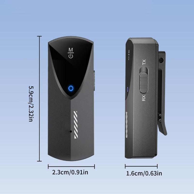 Bluetooth-compatible Wireless Adapter 3.5mm Portable Sound Adapter Low Latency Wireless Transmitter for Music Streaming