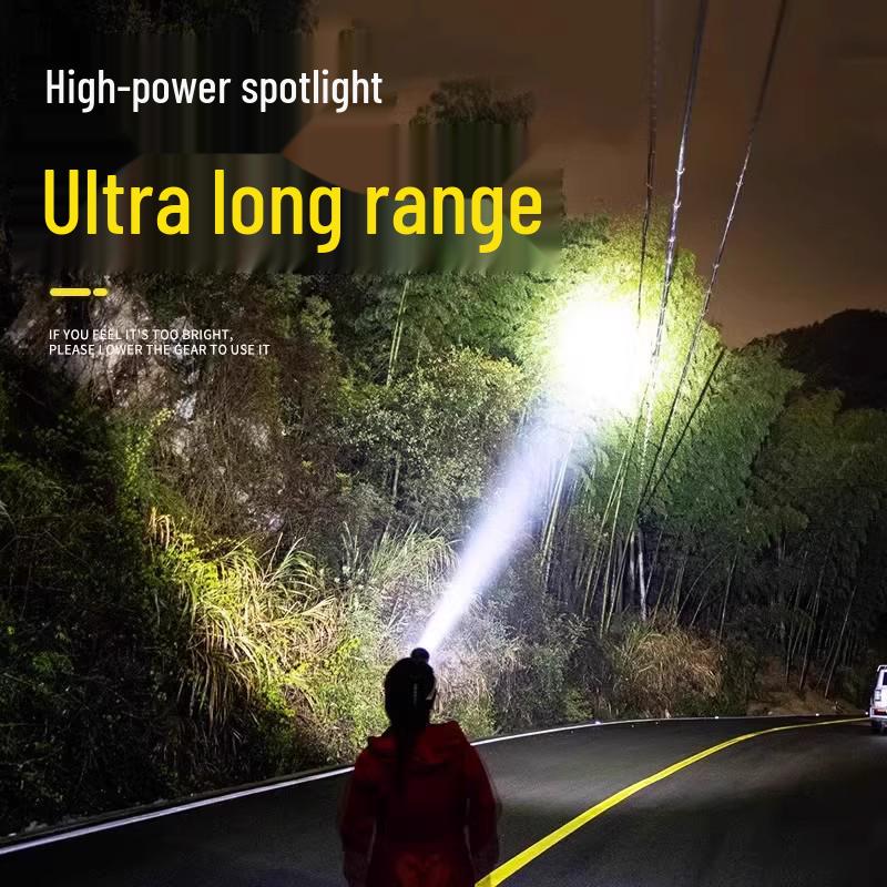 Rechargeable Ultra-Bright Waterproof LED Headlamp with Long-Range Sensor and Extended Battery Life for Night Fishing and Mining
