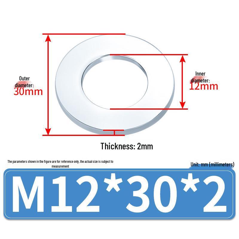Extra Large Galvanized Metal Flat Washers - Sizes M1.6 to M14