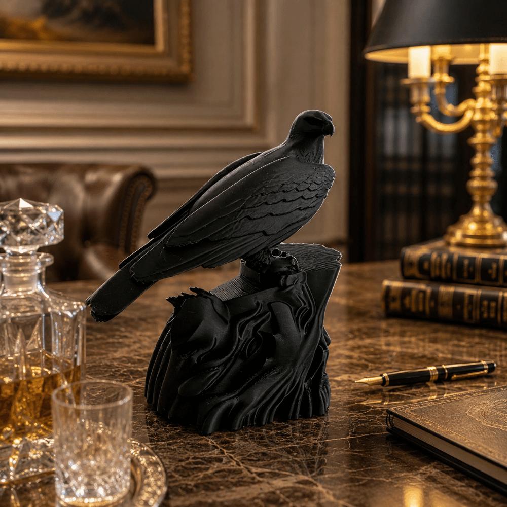Gothic Style Simulation Crow Model Seagull Crow Ornaments Raven Prop Crow Statue Halloween Decor