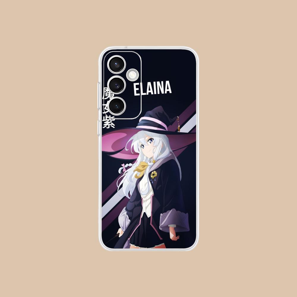 Wandering Witch Elaina Clear Mobile Phone Case for Samsung Galaxy S25 S24 S23 S22 S21Plus FE Ultra Colorful Cover