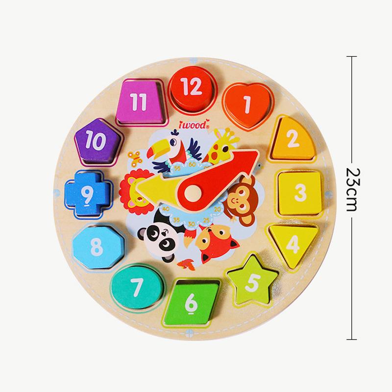 Building Block Clock Toy for Children / Digital Educational Early Learning Toy / Time Recognition Bead Set