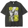 2026 Sommer Locker Reines Baumwoll-Wende-T-Shirt Mit Anime Vinland Saga Thorfinn Comic Gitteraugen Print, Must-Have Für Otaku-Fans T-Shirt