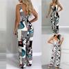 Elegant Multicolor Women Strappy Wide Leg Long Playsuit With V-neck Design