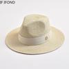 Neue Sommerstrohhüte für Damen Herren Panama Reise Strand Sonnenhut Banddekoration Elegant Luxus Jazzhut