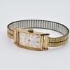 Used vintage CITIZEN PARASHOCK ladies watch bracelet watch gold rectangular 17 jewels 60s