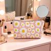 Cosmetic Bag Portable with Zipper Large Capacity Bag Floral Print Compact Travel Makeup Organizer for Cosmetics And Small