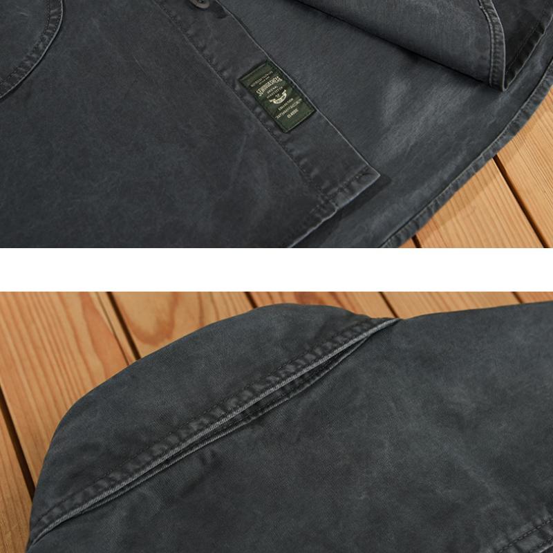 Spring and Autumn Cargo Long Sleeve Shirts for Men Japanese Style Men Tops Pockets Pure Cotton Casual Shirt 4XLFashion Loose Shirt High-quality