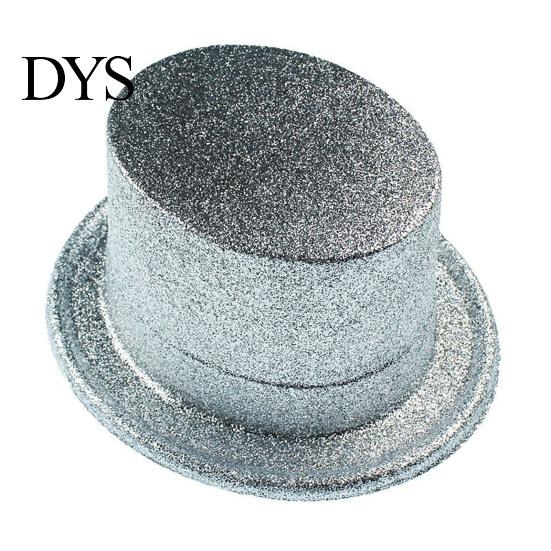 Magician Costume Accessories for Adults Kids Shiny Top Hats, Glitter Hat Adult Kids, Colorful Hat, Victorian Dress Up Christmas Sparkling Parties