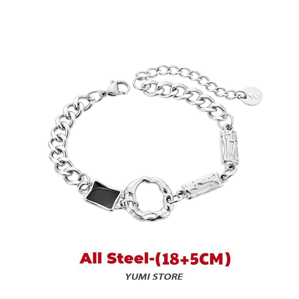 Titanium Steel Heart Bracelet Geometry Charm Non-Fading Couple Accessories Wholesale Gift for Men And Women Unisex Fashion