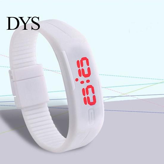 Fashion Men Women Silicone Red LED Digital Sports Bracelet Wrist Watch Gift