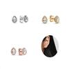 Earrings Silver Waterdrop Girl Woman Gift Presents Ear Jewelry Studs