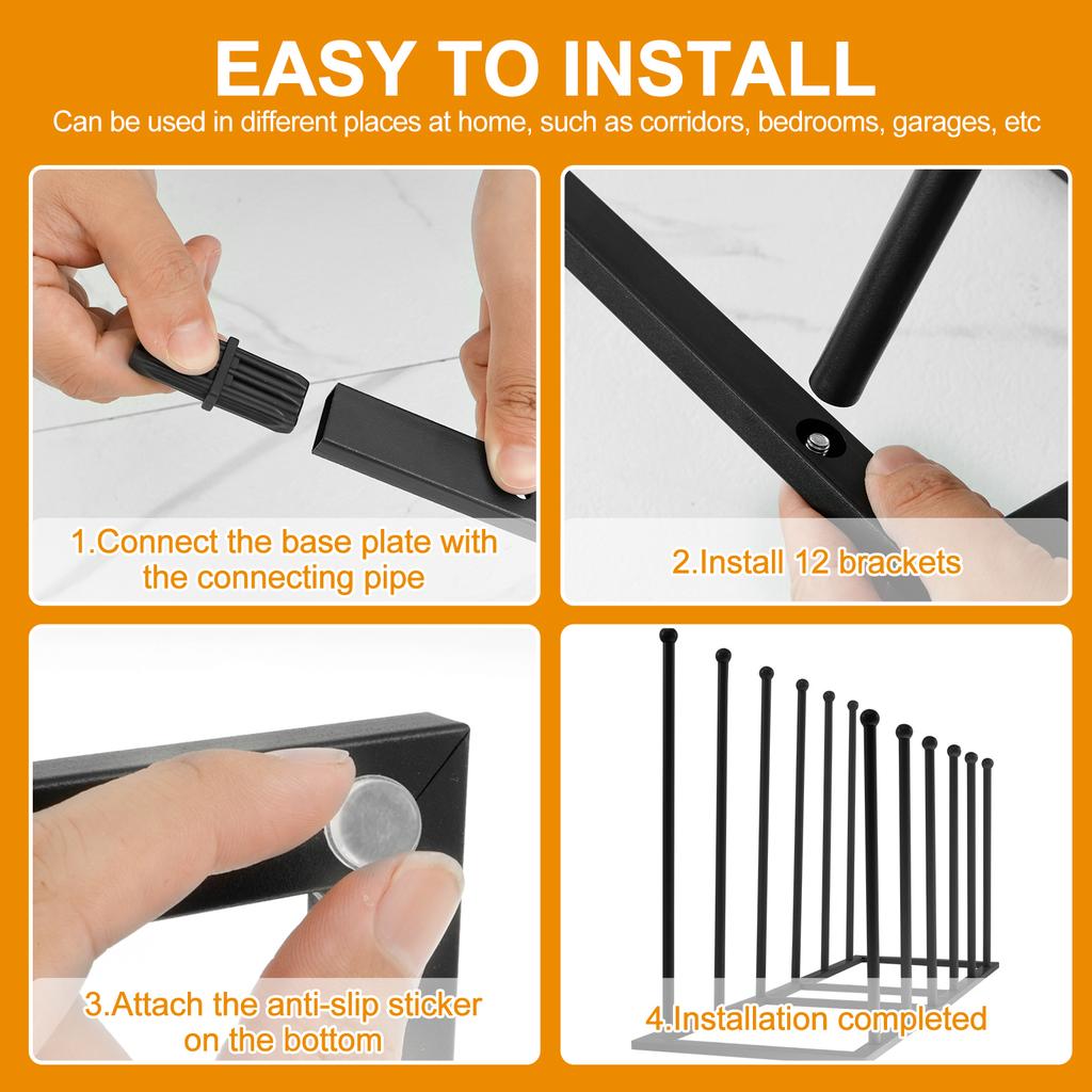 Free Standing Boot Rack Organizer Metal Boot Storage Rack Removable Tall Boot Storage Rack Multifunctional Boot Holder Home