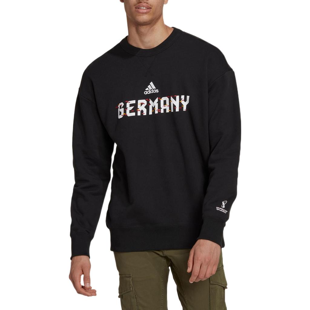 adidas FIFA World Cup 2022 Germany Crew Neck Sweatshirt Black Men HD6352