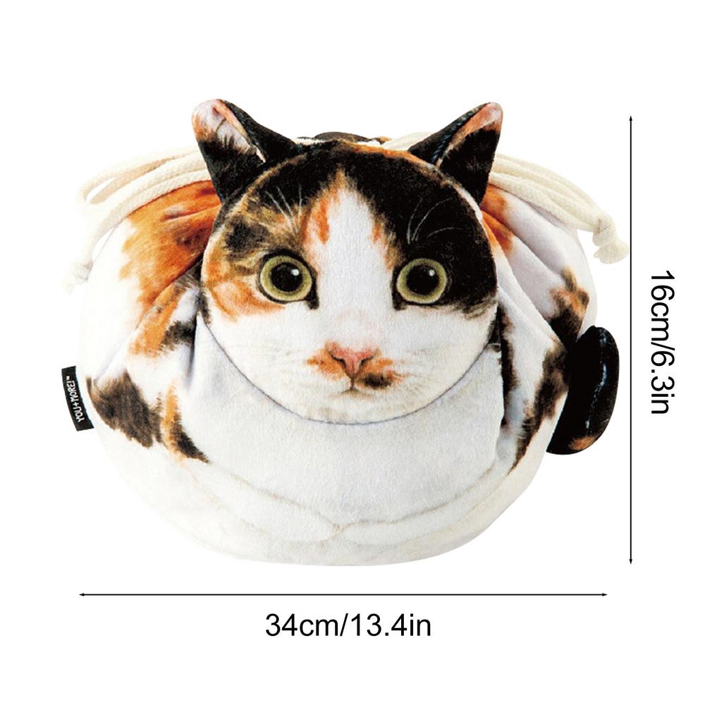 Cat Makeup Bag Women Cosmetic Pouch Funny Kitten Drawstring Toiletry Bag Makeup Travel Bag Organizer Portable for Business Gym