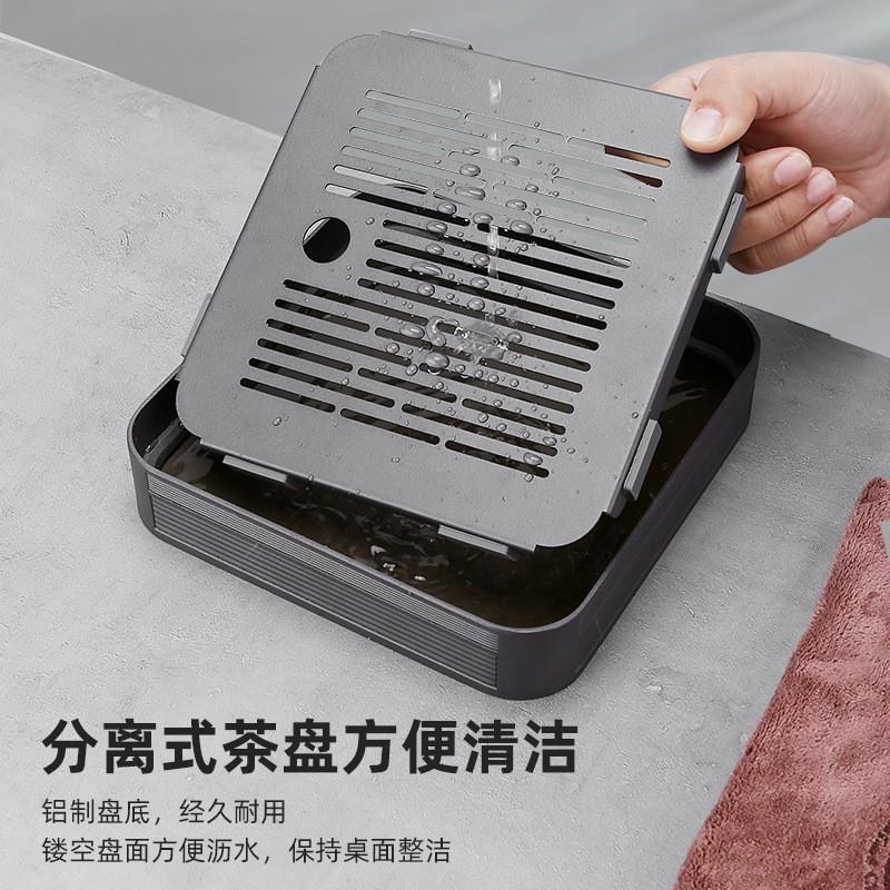 Portable Titanium Tea Set With Tray Travel Gongfu Ware Gift Box Modern Chinese Style