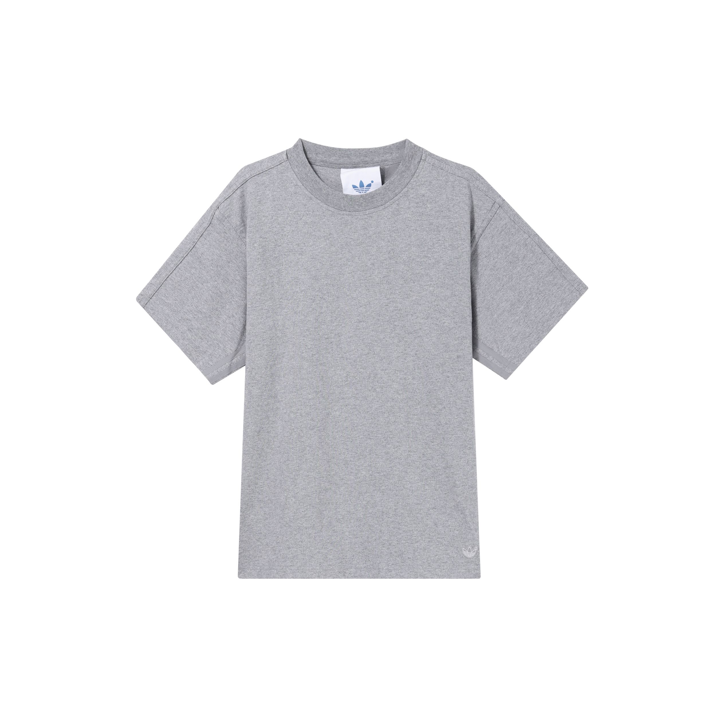 

Adidas Originals Trefoil Pure Color Повседневная футболка с круглым вырезом с коротким рукавом Мужские топы Серый HM5113 S