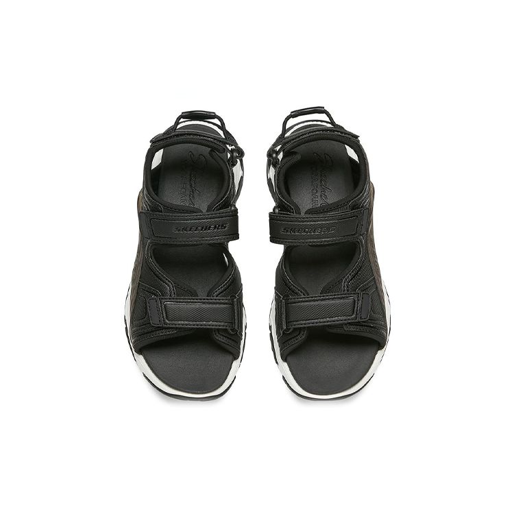 Skechers Stamina Sandal Women Black Mecha Sandals Cool Sports Beach Sandals 896052-BLK
