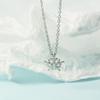 Women's Christmas Snowflake Diamond Clavicle Choker - Romantic Korean-Style Flower Necklace Gift