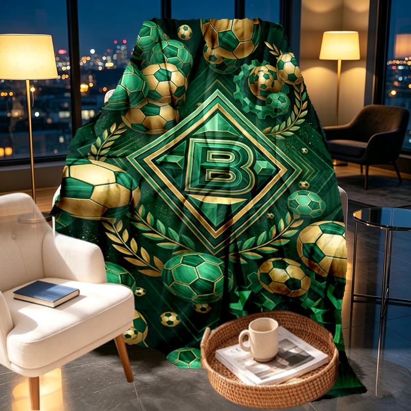 Borussia Monchengladbach Print Blanket - Soft & Comfortable, for Bedroom, Travel, Sofa, Home Decoration - Birthday Christmas Gift for Friend