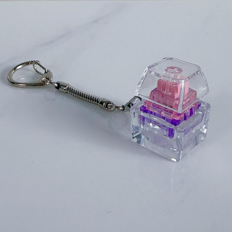 

HUA HUA 1/2/3/4/9 Key Keyboard Toys Crystal Keycap Keychain Stress Relief Fingertip Gadget Decompression Toys Clicker Toy