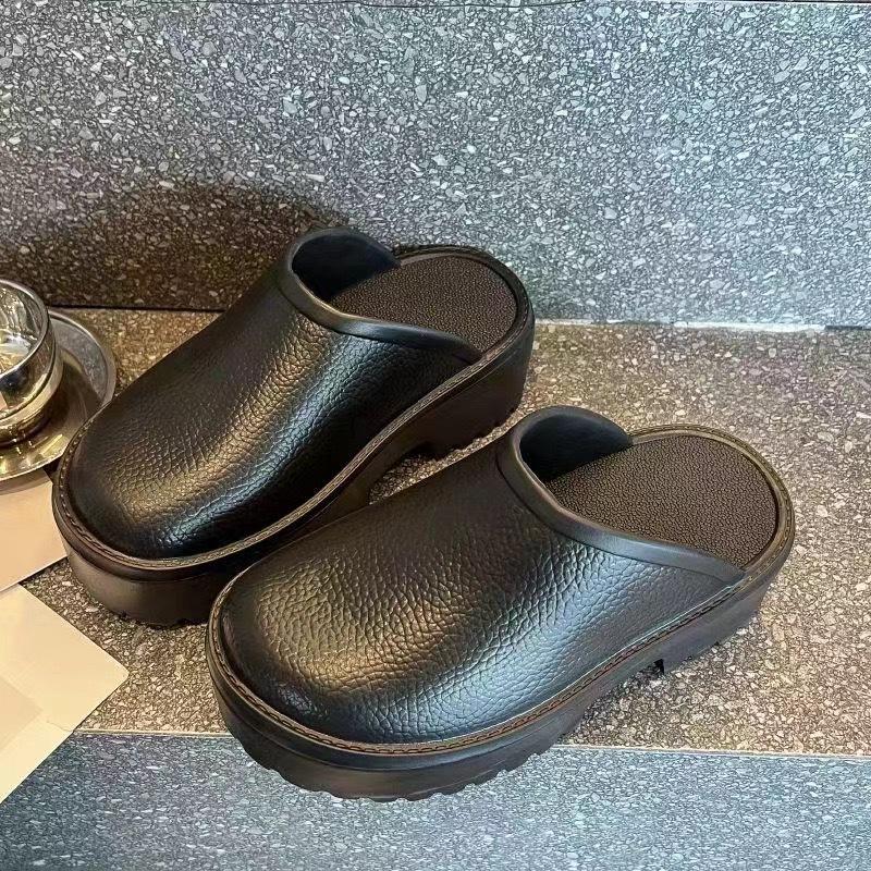 New non-slip heightening slippers women's four-season outer wear trendy fashion sandals bag head shoes