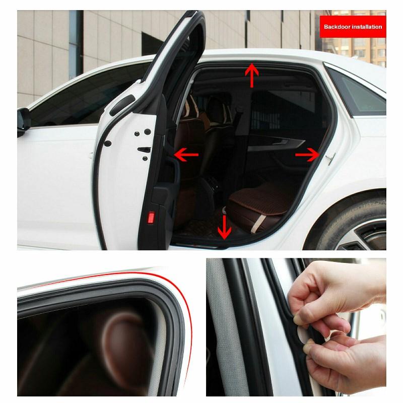 5 Meter Autotür-Dichtungsstreifen Aufkleber B-Form Dichtungsgummidichtungen Schalldämmung Abdichtung Autos Innenzubehör