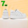 Scarpe Casual da Uomo in Vera Pelle con Rialzo Integrato 7CM Sneakers Traspiranti Comode Scarpe Sportive Rialzanti Bianche