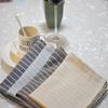 Customized Cotton Linen Recycled Restaurant Basic Table Cloth Stock  Stripe Napkin