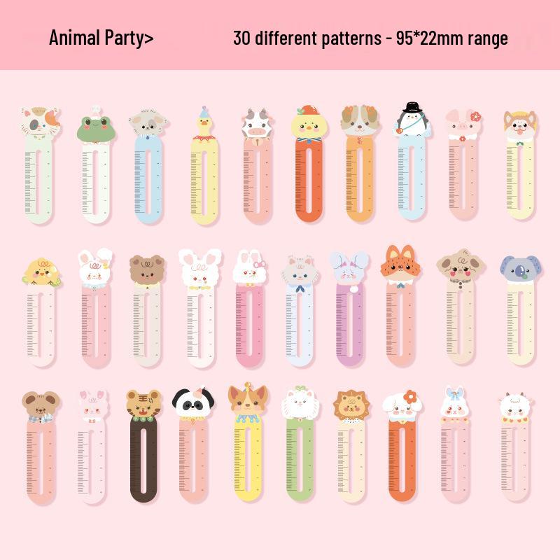 Cartoon Animal Paper Ruler Bookmark Graduation Gift Cultural Creative Supplies