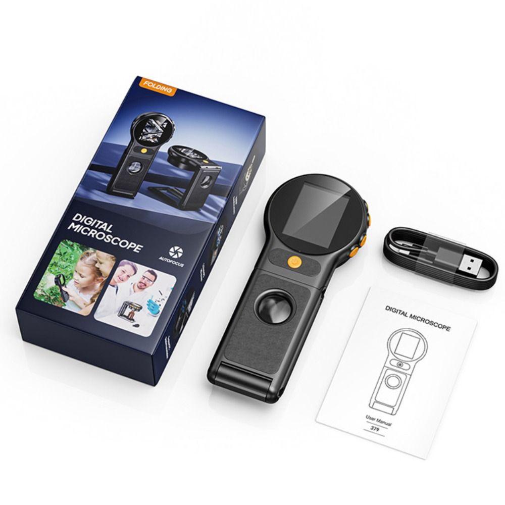 2Inch Screen Folding Digital Microscope 500X Zoom Magnifying for Windows/Mac Coin Inspection