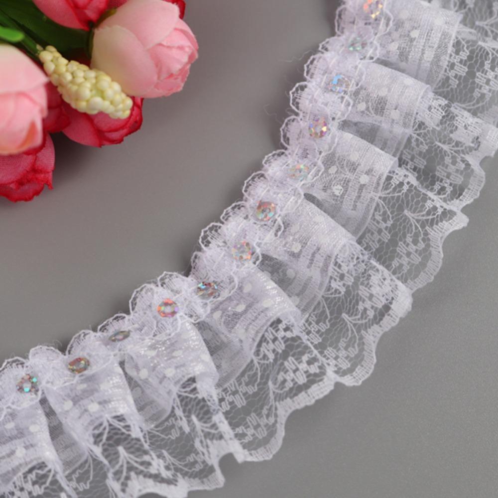 1pcs Printing Dots Embroidered Lace Trim 3 Layer DIY Craft Trim Lace Ribbon  Sewing Craft