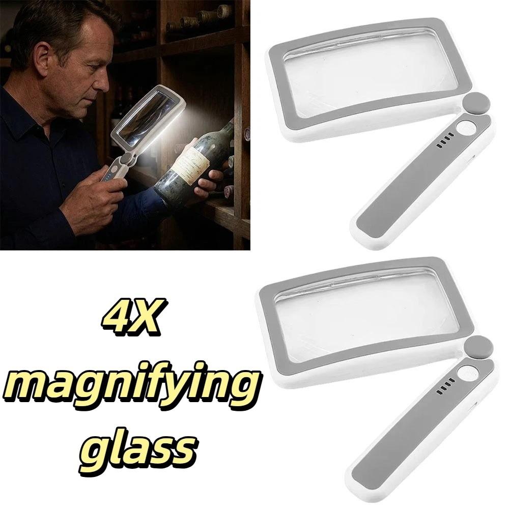 10 LED Lights LED Lights Loupe 3 Lighting Modes Rechargeable Magnifier  Reading