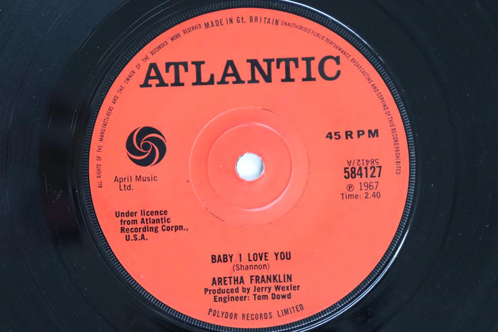 7inch Record ARETHA FRANKLIN Baby I Love You 584127 Atlantic 1967 UK SoulFunk Used