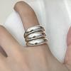 Ventfille Copper Multi Layers Ring For Women Smooth Minimalist Punk Trend Fashion Fresh Jewelry Gift Dropshipping
