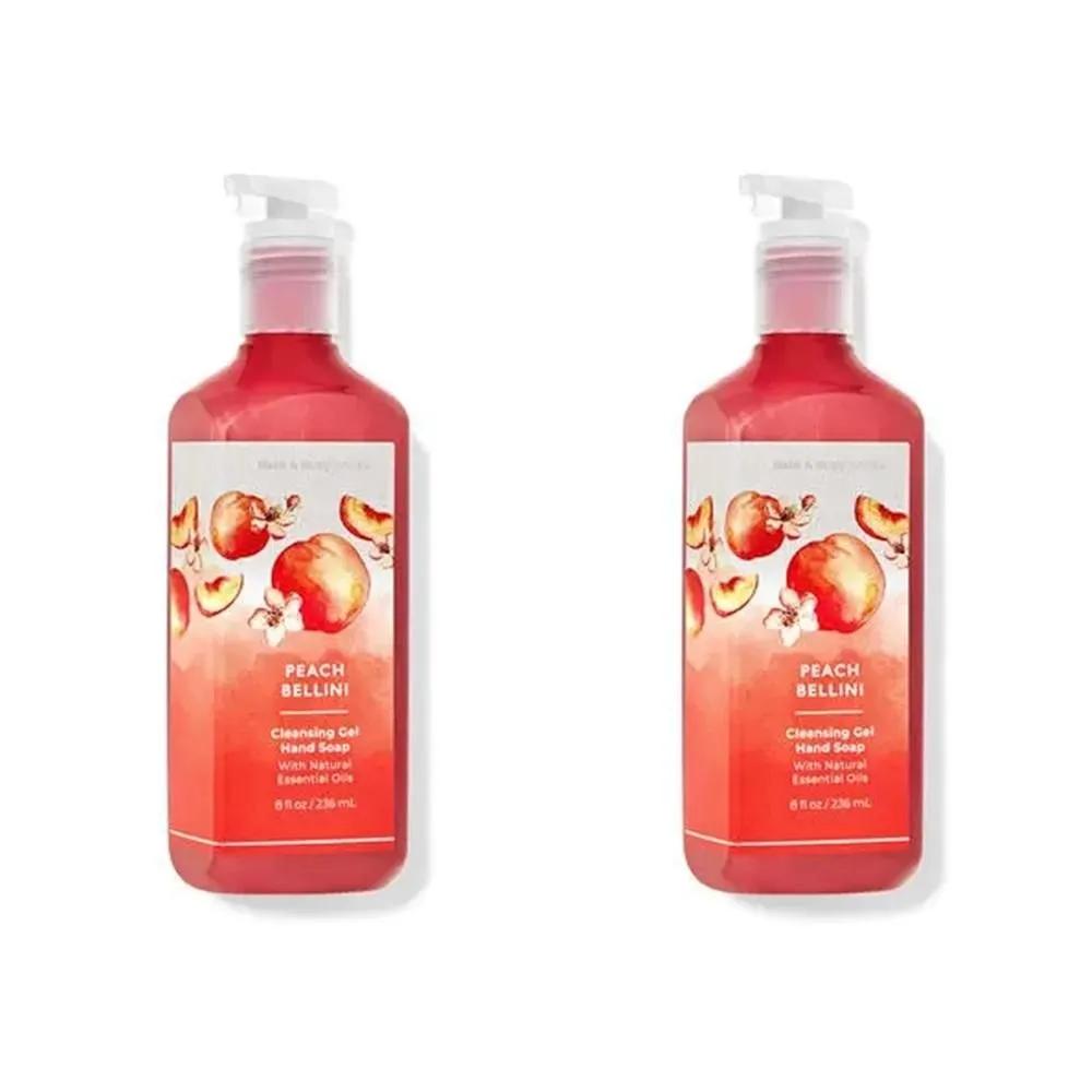 BBW Bath & Body Works 236 мл 2 шт. ПЕРСИКОВЫЙ БЕЛЛИНИ Гель для душа Мыло для рук 236 мл
