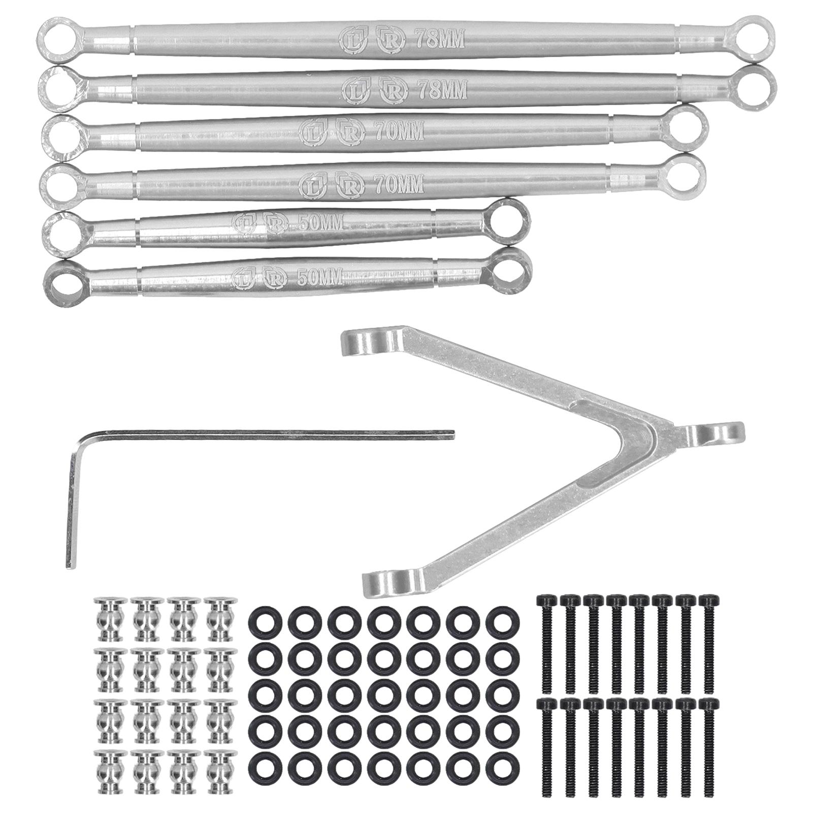

RC Car Pull Rod Kit Aluminum Alloy Support Pull Rod A Shaped Bracket for JT Gladiator AXI00005 124