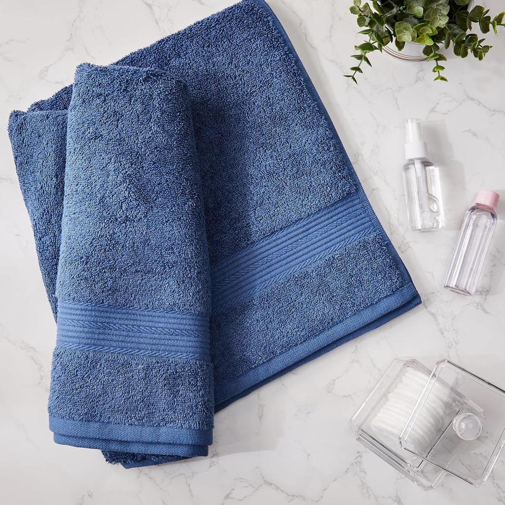 Cotton Bath Towel | 500 GSM | Fade Resistant | Dark Blue