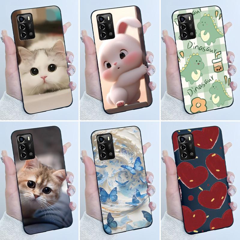 Cute Cartoon Case For ZTE Blade A72 4G Fundas Capa For Blade V40 vita Printing Shell Protective Cover Soft Silicone Black Casing