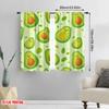 2pcs,2D Plane Printing Print Curtains Avocado Smiles Versatile Polyester Fabric (without Rod) Outdoor Decorations Perfect for