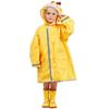 3D Children's Raincoat with Large Brim and Safety Reflective Strips for Boys, Girls, and Babies
