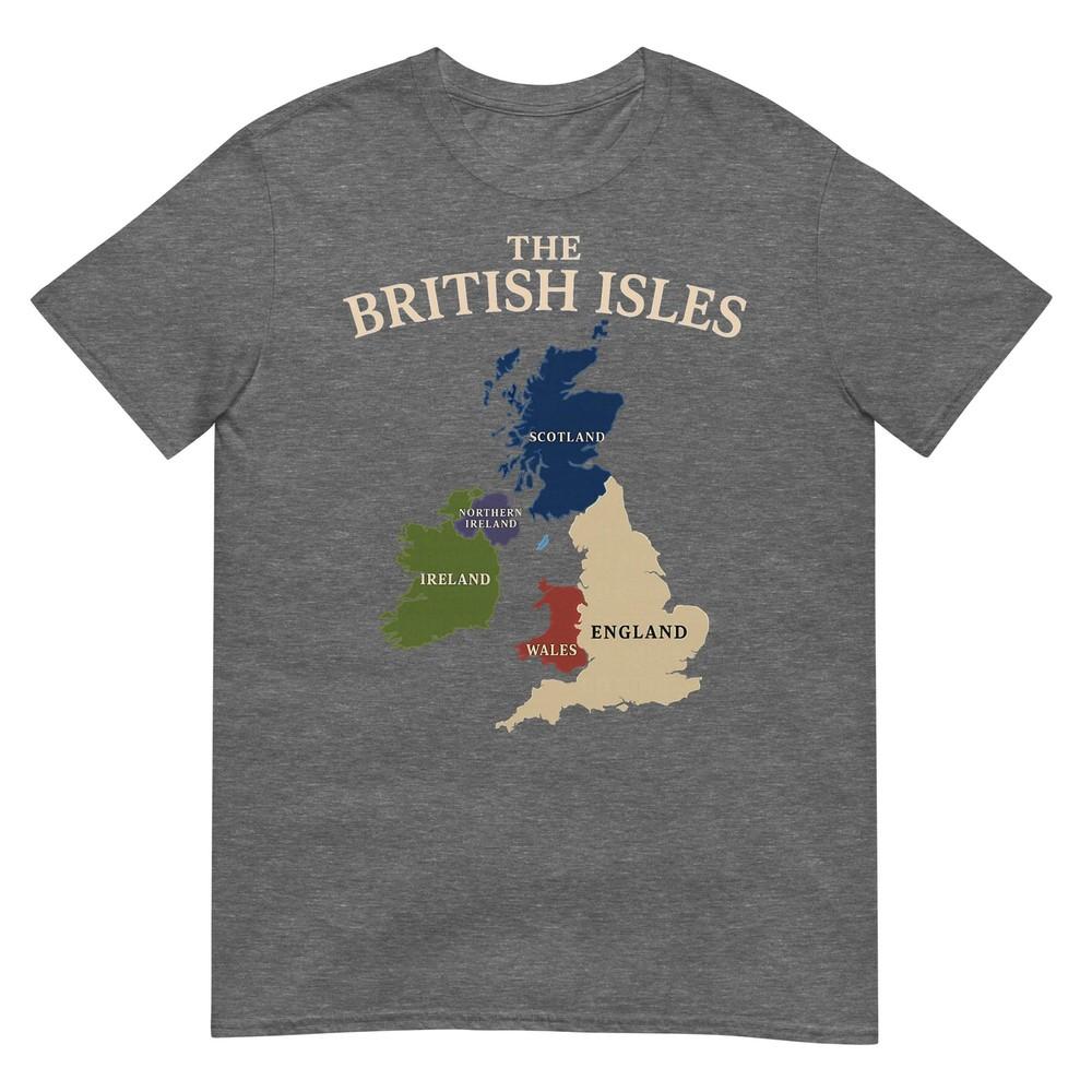 British Isles Sea Ireland Scotland Wales England Map Coins Tshirt