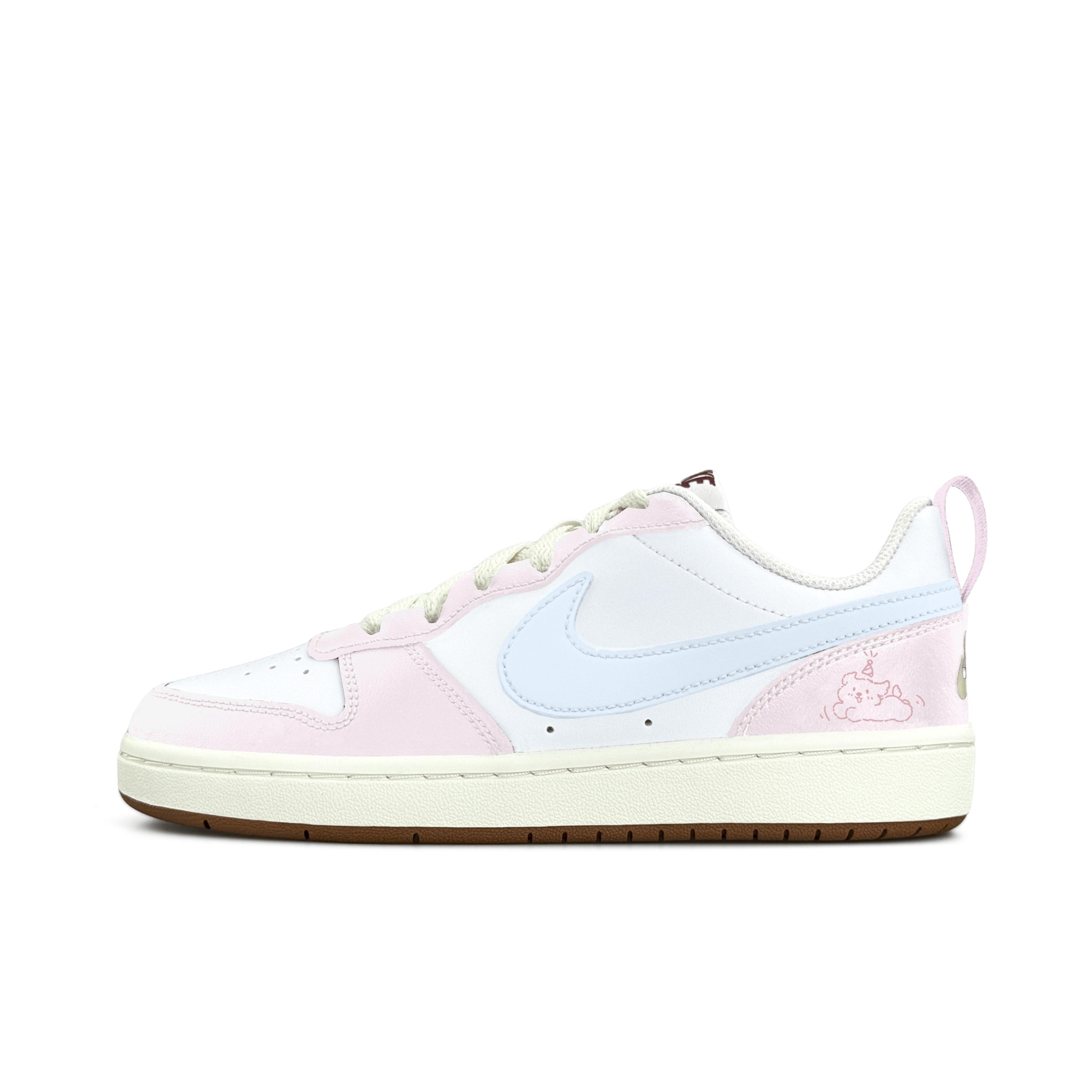 

Nike Court Borough Abrasion Resistant Lightweight Breathable Low top Skateboard Shoes Unisex Pink Blue DV5456-104 (team2351-) 37.5
