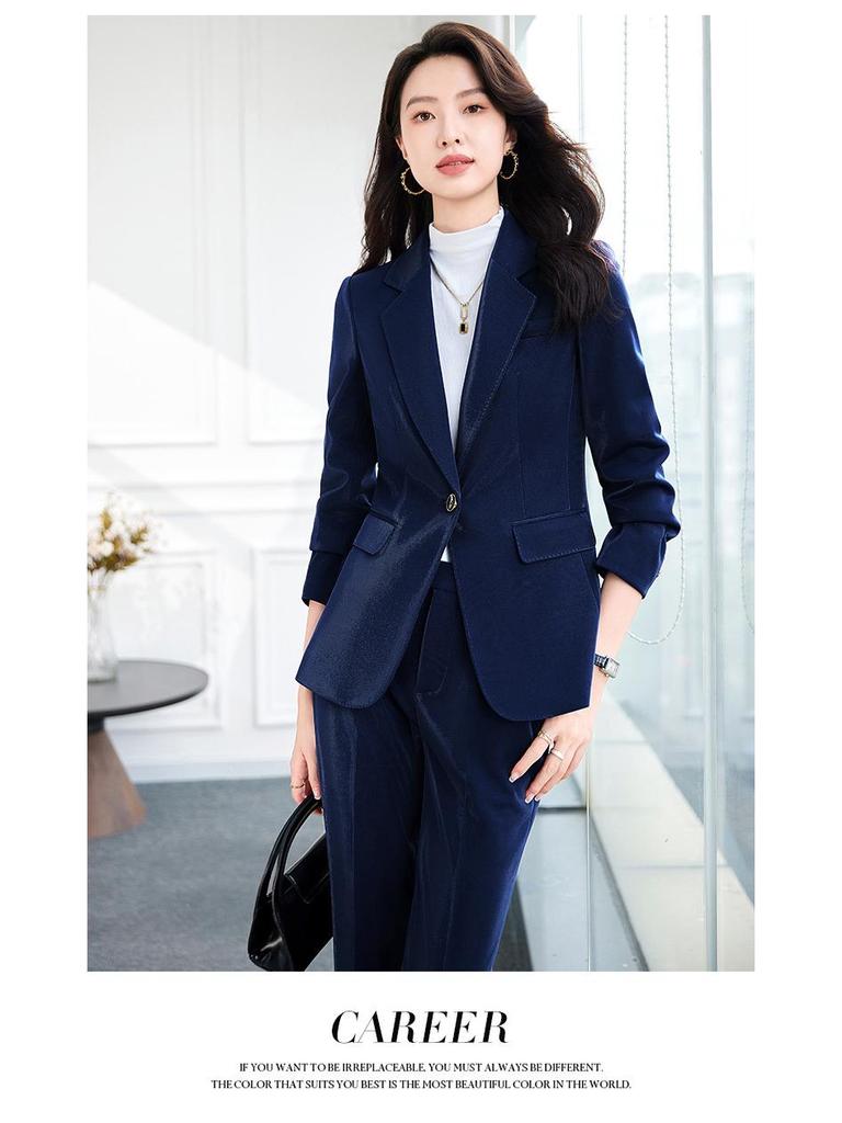 Zihong Red High-End Autumn/Winter Professional Commuter Suit