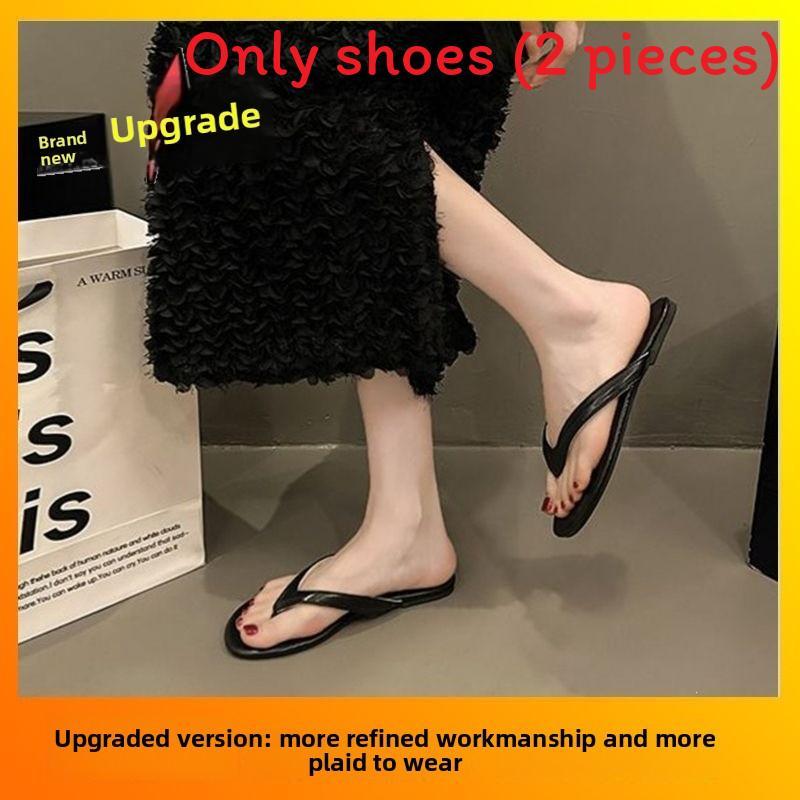 Female Flat Sandals With Waterproof Platform Pu Material For Casual Summer Wear
