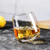 Contemporary Contracted Creative Transparent Glass Whiskey Wine Liquor Beer Glassware Rotating Liquor Cup Success Drinkware
